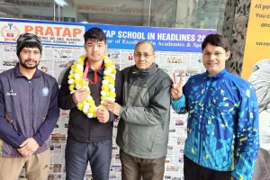 यूथ स्टेट बॉक्सिंग चैम्पियनशिप में प्रताप स्कूल के रीद्धूमन ने जीता गोल्ड