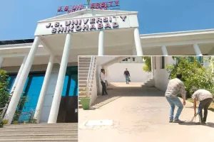 J.S. University: जेएस यूनिवर्सिटी में तीसरे दिन भी प्रशासनिक अधिकारियों ने कराई नापतौल