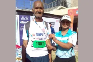 सनौली खुर्द निवासी त्रिलोक चंद व्यास ने सोनीपत मैराथन में मेडल जीता