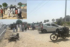 Sirsa Road Accident: सिरसा में दड़बा कलां बस स्टैंड पर थार गाड़ी ने बाइक के मारी टक्कर, एक व्यक्ति की मौत