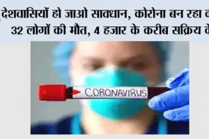 Covid News: देशवासियों हो जाओ सावधान, कोरोना बन रहा काल, 32 लोगों की मौत, 4 हजार के करीब सक्रिय केस