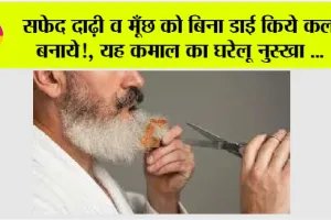 White hair Problem: सफेद दाढ़ी व मूँछ को बिना डाई किये कला बनाये, यह कमाल का घरेलू नुस्खा …