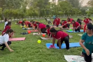 अंतरराष्ट्रीय योग दिवस पर यूथ वीरांगनाओं ने किया योग शिविर का आयोजन