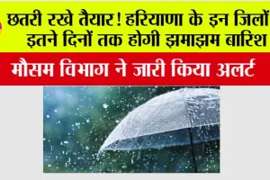 Haryana Monsoon: छतरी रखे तैयार! हरियाणा के इन जिलों में इतने दिनों तक होगी झमाझम बारिश