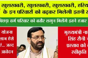 Haryana News: खुशखबरी, हरियाणा के इन परिवारों की हो गई बल्ले-बल्ले, मिलेंगे इतने हजार रुपये, सीएम सैनी ने प्रस्ताव को दी स्वीकृति