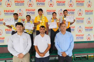 स्टेट ग्रेपलिंग चैम्पियनशिप में प्रताप स्कूल के खिलाड़ियों जीते 6 पदक