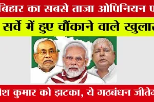 Bihar Chunav 2025: बिहार का सबसे ताजा ओपिनियन पोल में हुए चौंकाने वाले खुलासे, जानिये कौन सा गठबंधन जीतेगा चुनाव