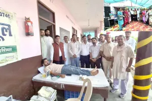 न्यू विकास सीनियर सेकेंडरी स्कूल चामल में युवाओं ने रक्तदान कर दिया नशा मुक्ति का संदेश