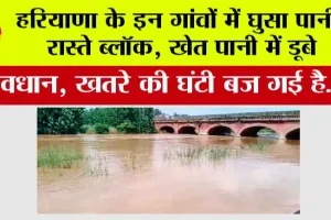Haryana Flood News: हरियाणा के इन गांवों में घुसा पानी, रास्ते ब्लॉक, खेत पानी में डूबे