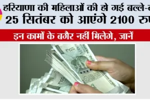 Haryana Government Scheme: हरियाणा की महिलाओं की हो गई बल्ले-बल्ले, 25 सितंबर को आएंगे 2100 रुपये, ये शर्ते भी जानें