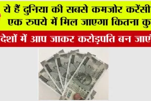 Indian Currency Value: ये हैं दुनिया की सबसे कमजोर करेंसीज, एक रुपये में मिल जाएगा कितना कुछ