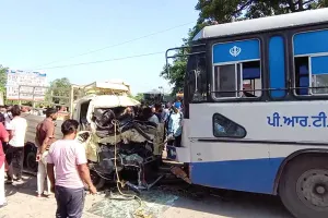 PRTC Bus Accident जालंधर में भीषण सड़क हादसा: बस-टेम्पो की टक्कर में तीन लोगों की मौत