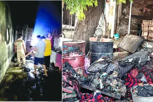 Fire: दिड़बा में टेंट स्टोर की दुकान में लगी भीषण आग, लाखों का सामान जलकर राख