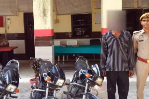 वाहन चोर गिरफ्तार, तीन बाइक बरामद