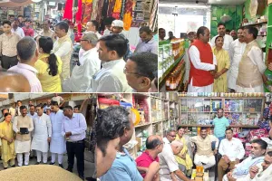 मंत्री कृष्ण बेदी ने मार्केट में जाकर दी जीएसटी सुधारों की जानकारी, व्यापारियों से मिले मंत्री