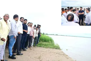 यमुना उफान पर, खेतों में तेज कटाव, विधायक देवेंद्र कादियान ने किया दौरा