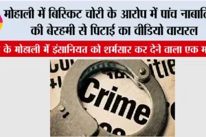 मोहाली में बिस्किट चोरी के आरोप में पांच नाबालिगों की बेरहमी से पिटाई का वीडियो वायरल