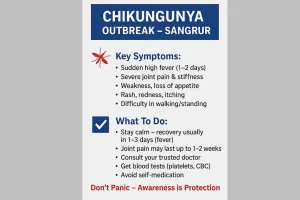 Chikungunya: संगरूर ज़िले में संभावित चिकनगुनिया का प्रकोप, मामलों में तेज़ी से बढ़ोतरी