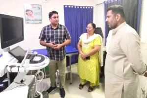 सोनीपत जिले के सामान्य अस्पताल में विधायक निखिल मदान ने अल्ट्रासाउंड मशीन का लोकार्पण किया