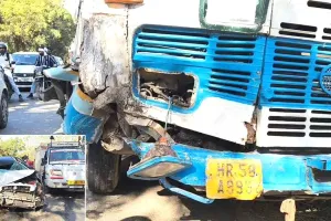 Roadways Bus Accident: रोडवेज बस से टकराई कार हादसे में कार चालक समेत चार घायल