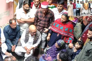 दिल्ली ब्लास्ट में घायल युवक के परिजनों से मिले कांग्रेस प्रदेशाध्यक्ष
