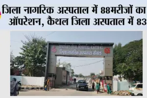 जिला नागरिक अस्पताल में 88मरीजों का हुए ऑपरेशन, कैथल जिला अस्पताल में 83, गुहला में 3 तथा कलायत में 2 मरीजों की हुई सर्जरी