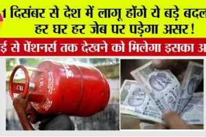 Rule-Change:1 दिसंबर से बदल जाएंगे कई बड़े नियम, जेब पर होगा सीधा असर, जानिए क्या-क्या बदलने वाला है