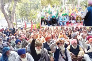 संगरूर में दर्जनों स्थानों पर बिजली बिल के खिलाफ धरने