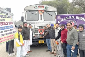 भूना में सड़क सुरक्षा जागरूकता शिविर, 850 वाहनों पर लगाए रिफ्लेक्टर, नियमों के पालन का दिया संदेश
