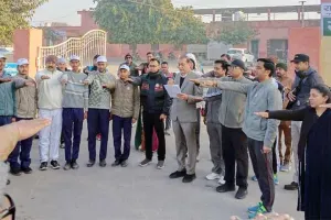 हनुमानगढ़ में मेरा युवा भारत की ऐतिहासिक पदयात्रा एवं साइकिल रैली