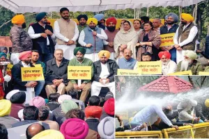 बाजवा की विवादित टिप्पणी के खिलाफ आप का प्रदर्शन, आयोग ने किया तलब