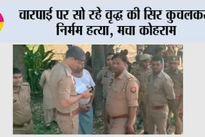 चारपाई पर सो रहे वृद्ध की सिर कुचलकर निर्मम हत्या, मचा कोहराम