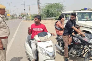 घग्घर पुल पर 80 चालान, सड़क सुरक्षा अभियान तेज, नियम तोड़ने वालों पर कार्रवाई
