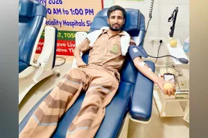 पियूष इन्सां ने दूसरी बार किया रक्तदान