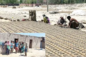 आलीशान कोठियों के लिए पक्की ईंटों  तैयार करने वाले मजदूरों के खुद के अरमान कच्चे