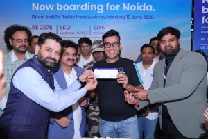 182 यात्रियों के साथ लखनऊ और नोएडा के बीच पहली सीधी सफल उड़ान