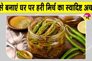 Green Chilli Pickle Recipe: हर भोजन का बढ़ाएगा स्वाद, घर पर बनाया गया स्वादिष्ट हरी मिर्च का अचार, जानें आसान रेसिपी 