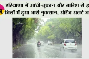 Haryana Weather: हरियाणा में आंधी-तूफान और बारिश से इन जिलों में हुआ भारी नुकसान, ऑरेंज अलर्ट जारी