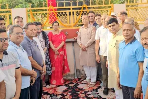 महाराजा अग्रसेन पार्क में स्थापित वाटर कूलर आमजन को समर्पित 