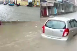 मानसूनी बारिश से 'टापू' बना कैराना, पालिका के सफाई दावों की खुली पोल