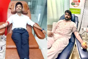 Blood Donation: कर्नाटक के किशोर इन्सां व अहमदाबाद के गौरव पाल ने जरूरतमंद को किया रक्तदान