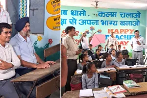 घरौंडा के बरसत स्कूल में एसडीएम का छापा, शिक्षा व्यवस्था का लिया जायजा