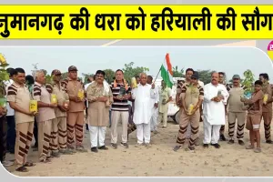 पूज्य गुरु जी के पावन अवतार दिवस के एमएसजी भंडारे की खुशी में हनुमानगढ़ की धरा को दी हरियाली की सौगात