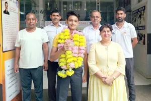 स्टेट एथलेटिक्स चैंपियनशिप में प्रताप स्कूल के रित्विक सोलंकी ने जीता रजत पदक