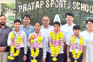 हरियाणा स्टेट अस्मिता महिला वुशु लीग में प्रताप स्कूल की खिलाड़ियों ने जीते तीन पदक