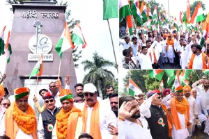 तिरंगा यात्रा में उमड़ा देशभक्ति का सैलाब, पंडित जय भगवान शर्मा डीडी के नेतृत्व में जगह-जगह हुआ जोरदार स्वागत
