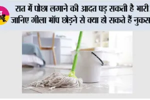 रात में पोछा लगाने की आदत पड़ सकती है भारी! जानिए गीला मॉप छोड़ने से क्या हो सकते हैं नुकसान