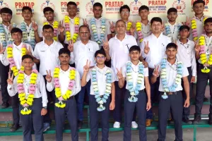 स्टेट वुशु प्रतियोगिता में प्रताप स्कूल के खिलाड़ियों ने जीते पदक 15 पदक
