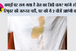 कपड़ों पर लग गया है तेल का जिद्दी दाग? महंगे स्टेन रिमूवर की जरूरत नहीं, घर की ये 2 चीजें आएंगी काम