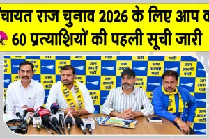 AAP Rajasthan Candidate List: आम आदमी पार्टी राजस्थान के 15 जिला परिषद एवं 45 पंचायत समिति प्रत्याशियों के नाम घोषित